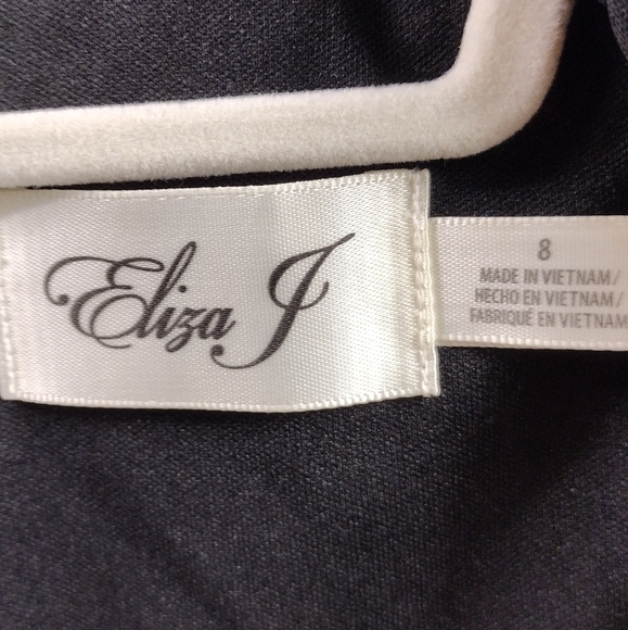 NWT Eliza J Women's Sleeveless Velvet Tuxedo Jumpsuit Black Size 8 - Picture 9 of 11